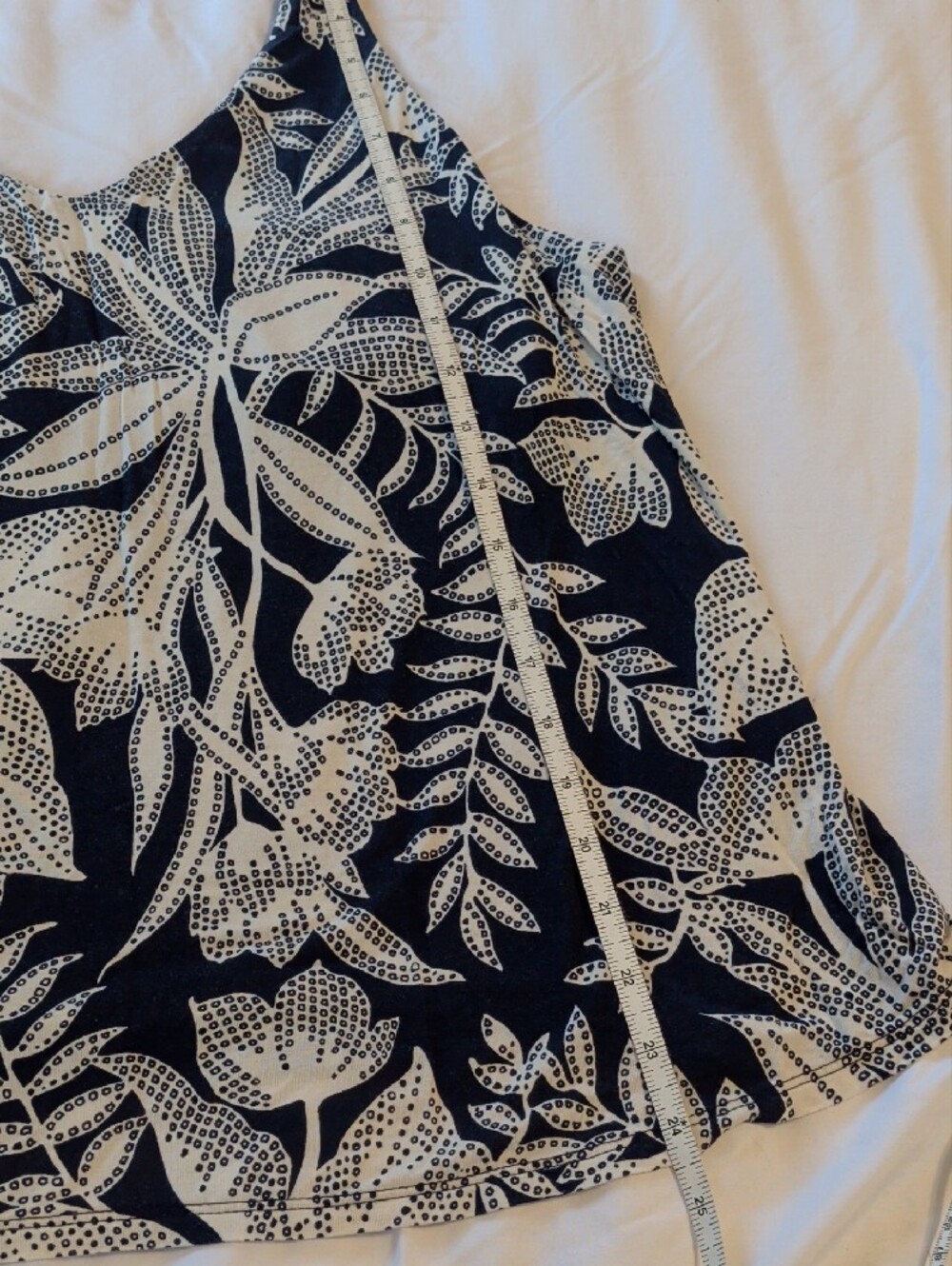 Soma Cool Nights Navy & White Floral Sleepwear Cami / Tank - Size L - Picture 3 of 8